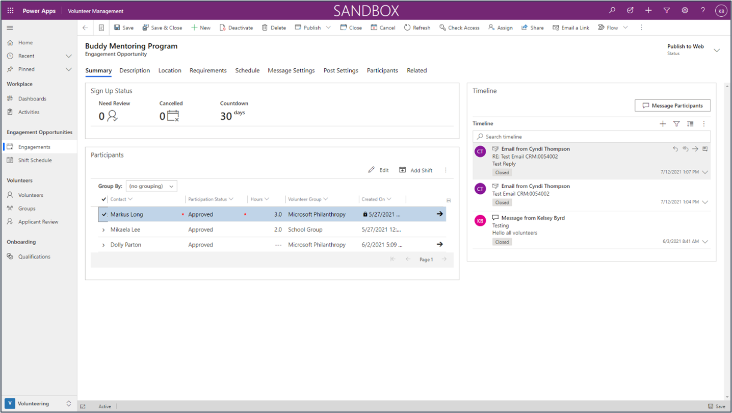 Select participant to add to schedule Select participant to add to schedule