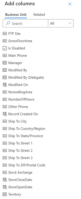 Screenshot of selecting the territory.