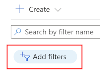Screenshot that shows how to add a filter to filter the existing assignment filter list in Microsoft Intune.