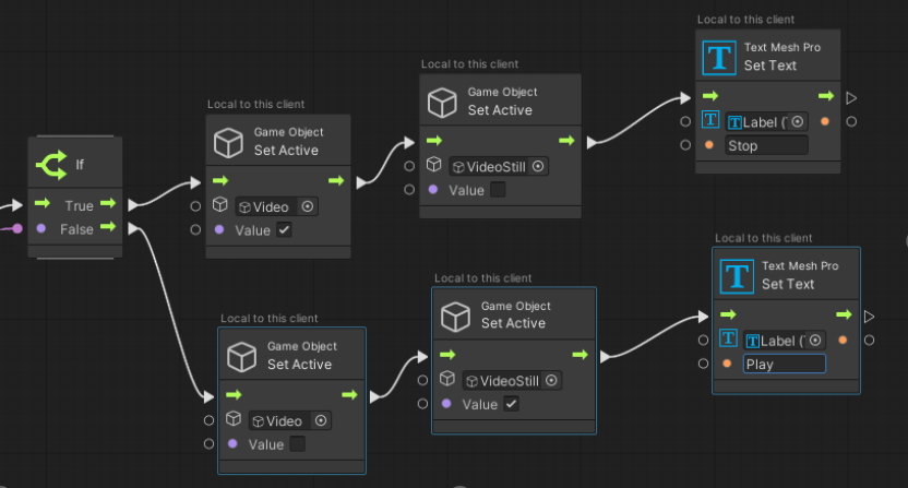 A screenshot of a visual scripting script graph.