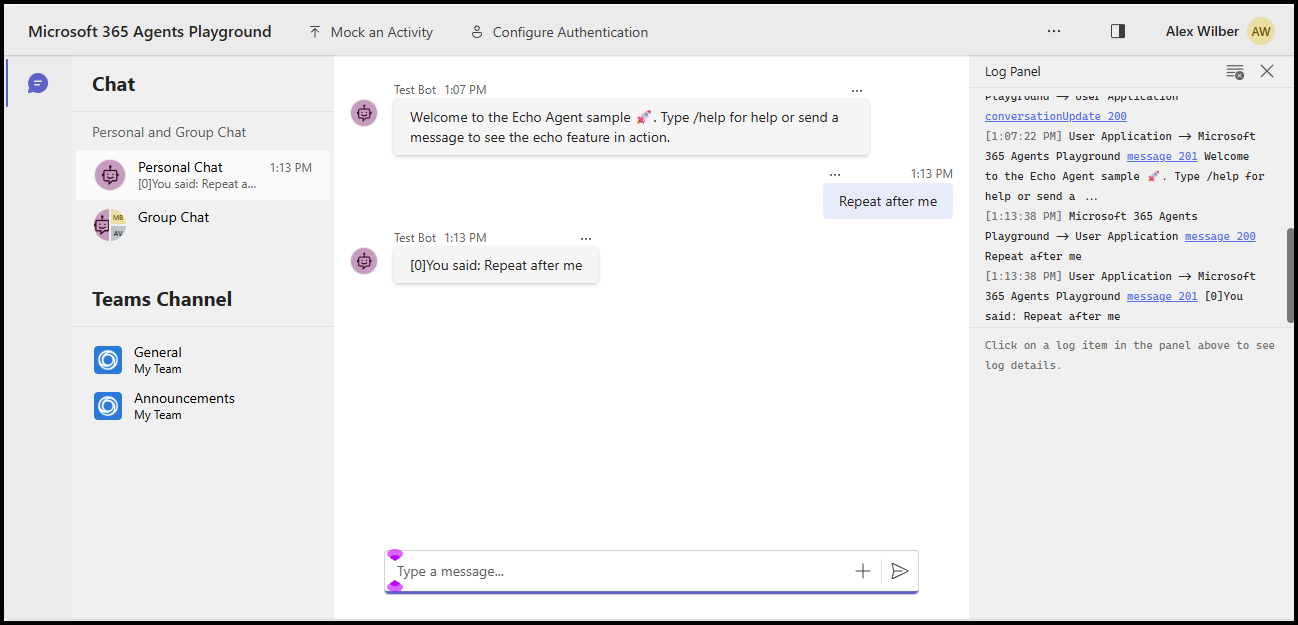 เอเจนต์ของคุณใน Agents Playground