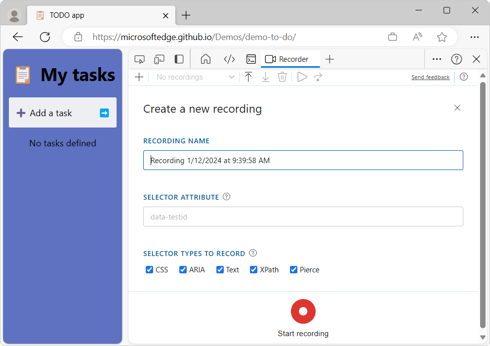 Recorder tool 2nd view