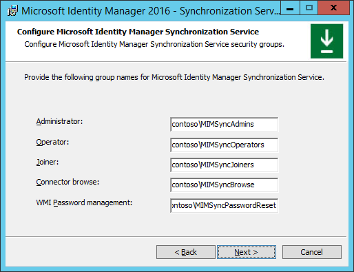 Screenshot showing security groups configuration.