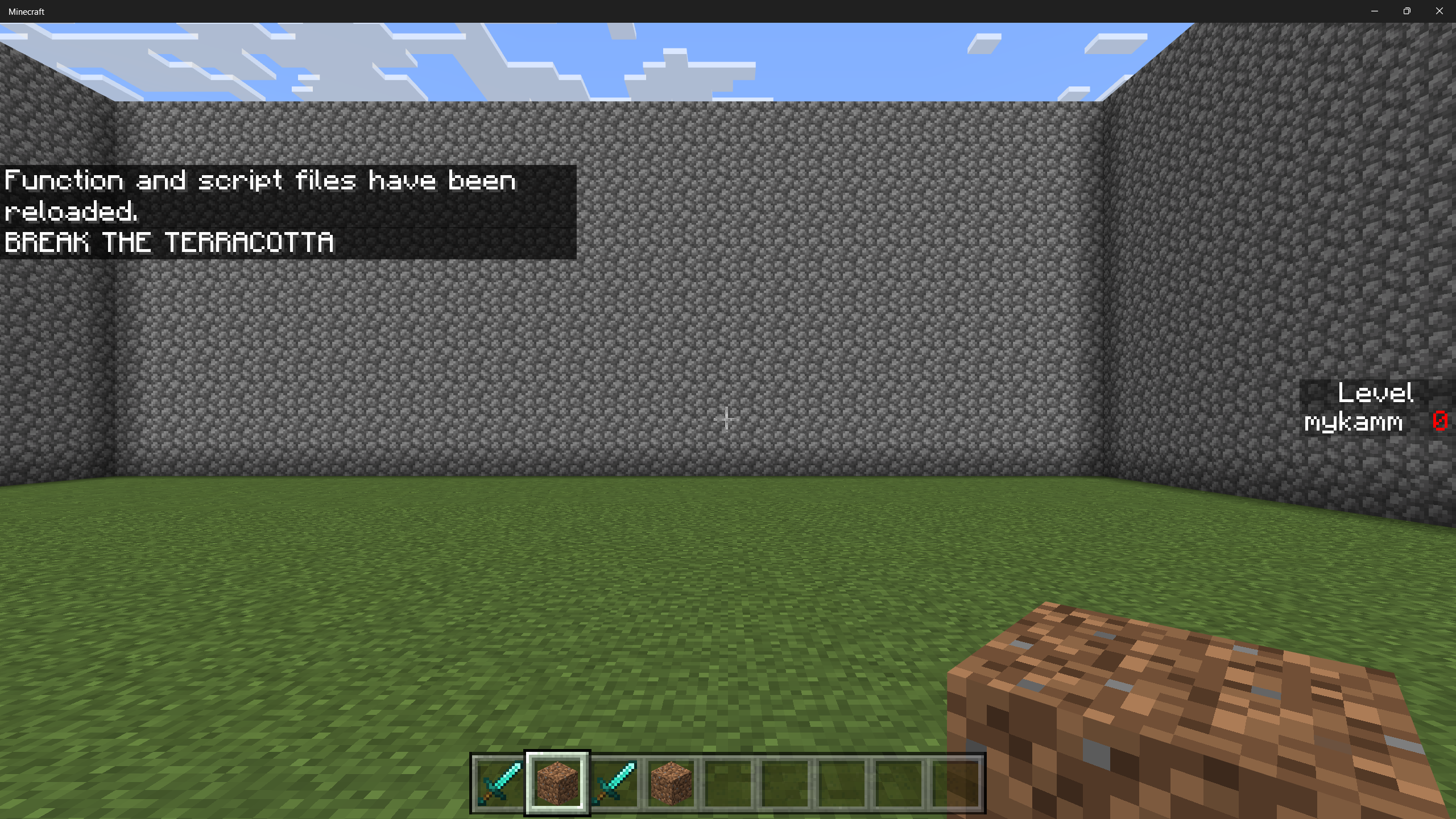 Our new arena in Minecraft