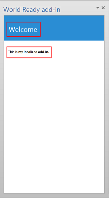 The add-in user interface with the heading and paragraph sections highlighted.