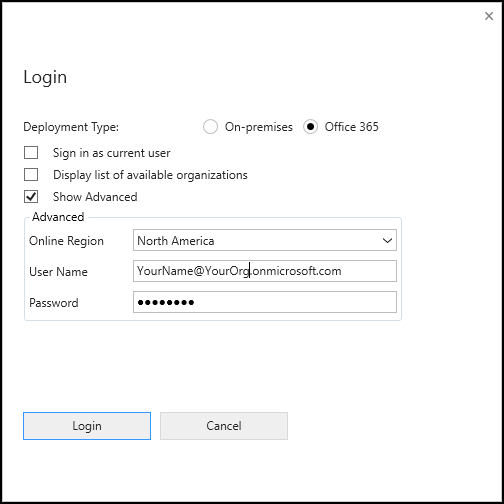 Logging in with the Plug-in registration tool.