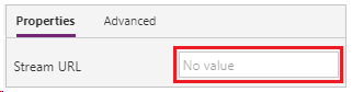 กำหนดคุณสมบัติ StreamUrl