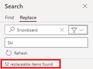 รายการผลการค้นหาที่มีสิทธิ์แทนที่