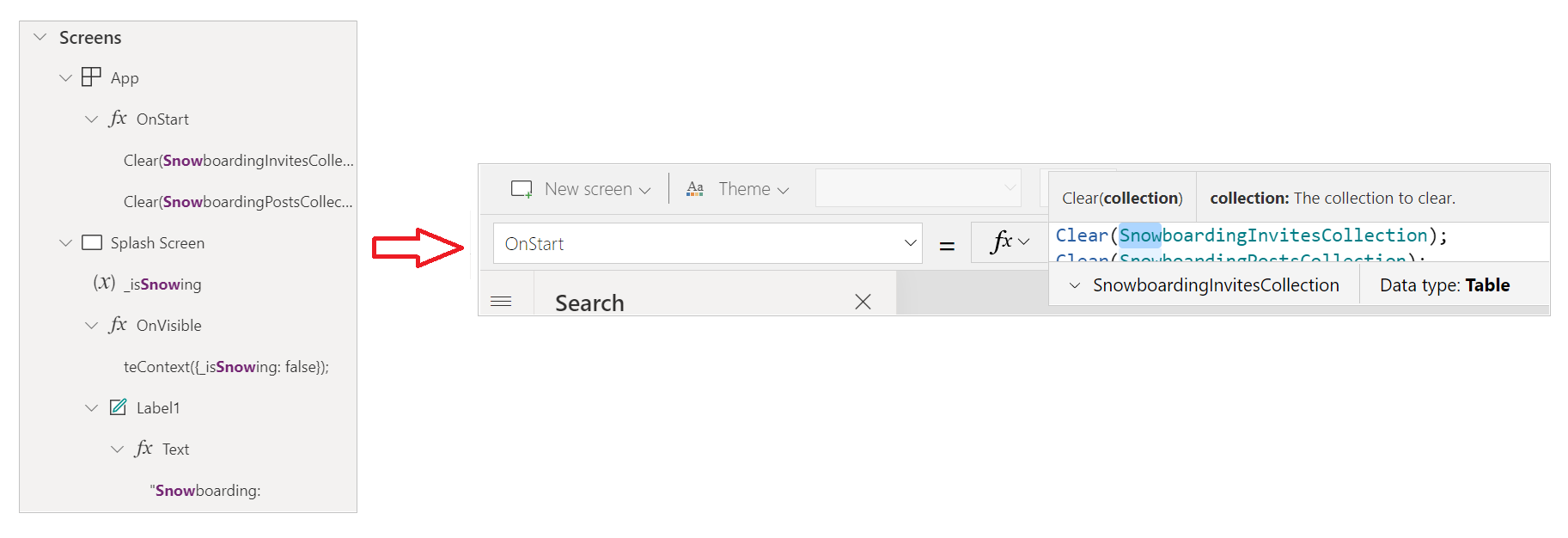 หน้าจอที่เลือกจากผลลัพธ์การค้นหาที่แสดงรายละเอียดหน้าจอที่เกี่ยวข้อง