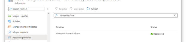 ลงทะเบียนผู้ให้บริการ Power Platform ใน Azure