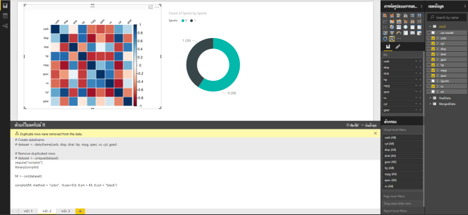 Screenshot of the Correlation plot code example.