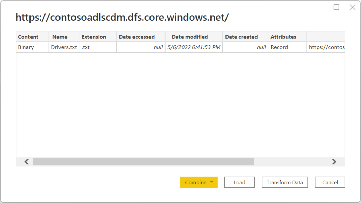 สกรีนช็อตของตัวนําทาง ที่แสดงข้อมูลจากไฟล์ Drivers.txt