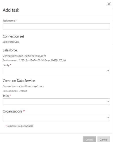 กำหนดงานเพิ่มแม่แบบ กำหนดค่าเทมเพลตและงาน