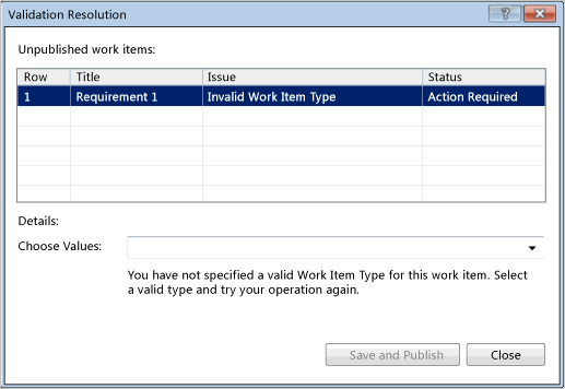 PS-TFS_Proj_ValidResolut Choose a valid work item type