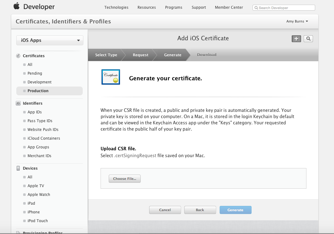 Upload the CSR to the Member Center