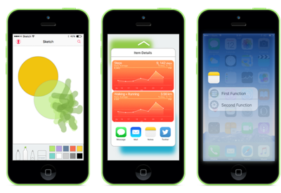 Examples of 3D Touch enabled apps