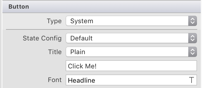 Change the buttons title to Click Me
