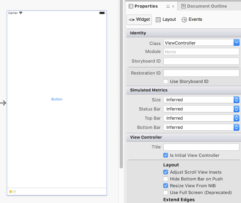 View controller properties View controller properties