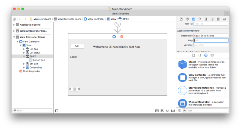 Adding accessibility in Xcode's Interface Builder Adding accessibility in Xcode's Interface Builder