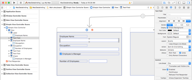 Editing the storyboard in Xcode Editing the storyboard in Xcode