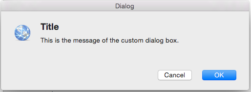 An example modal window