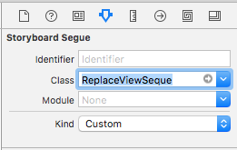 Setting the segue class