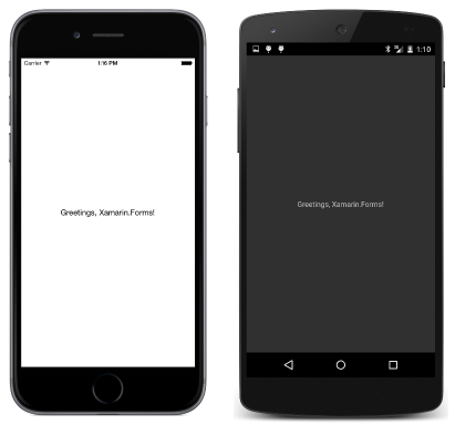 Horizontally and Vertically Centered Label Triple screenshot of greetings program