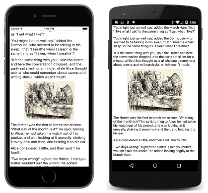 Mad Hatters Tea Party Book Text Triple screenshot of mad tea party