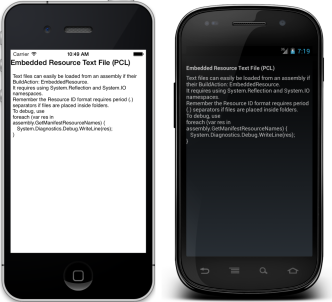 Embedded Text File in .NET Standard Library Displayed in App Text file embedded in .NET standard library
