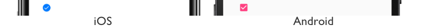 Checked CheckBox Screenshot of a checked Checkbox, on iOS and Android