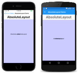 AbsoluteLayout Example AbsoluteLayout Example