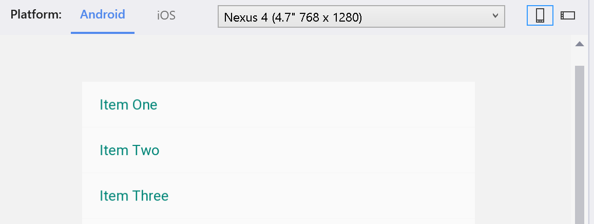 Design time data with a ListView Design time data with a ListView