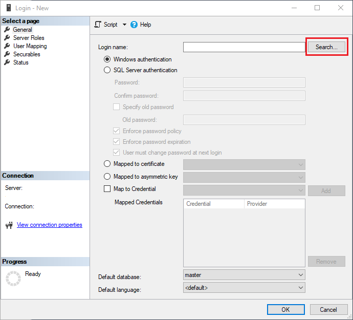 Click search to add new login for machine learning Click search to add new login for machine learning