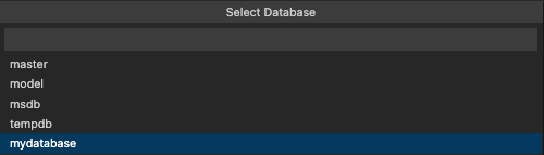 Screenshot of a prompt for a database.