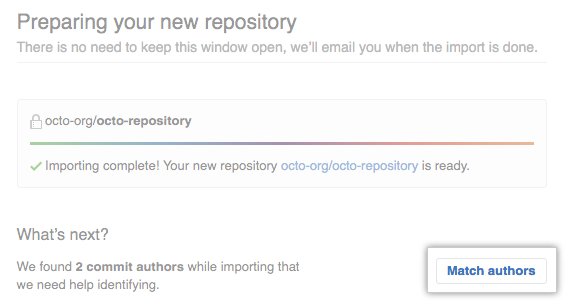 สกรีนช็อตของปุ่มผู้เขียนที่ตรงกัน