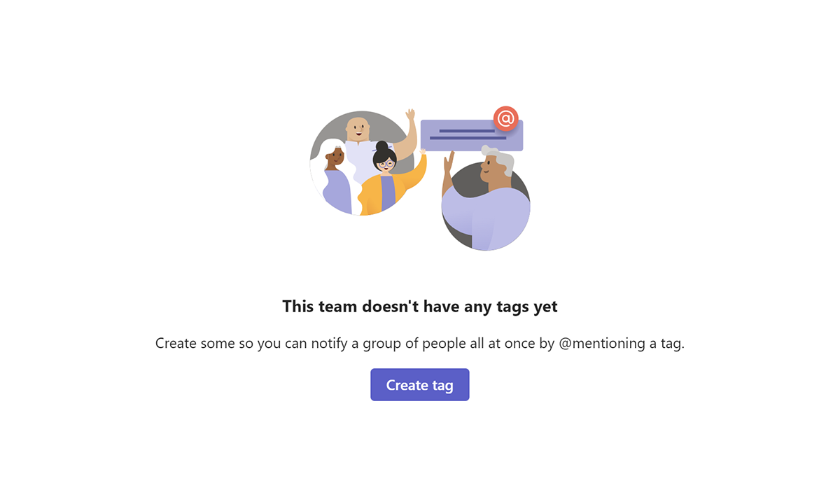 Screenshot of team tags are in Microsoft Teams.