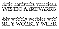 Uneven color in a text setting