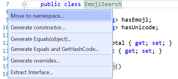 Move to namespace refactoring