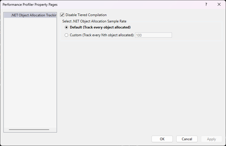 An adjusted sampling rate Screenshot of an adjusted sampling rate.