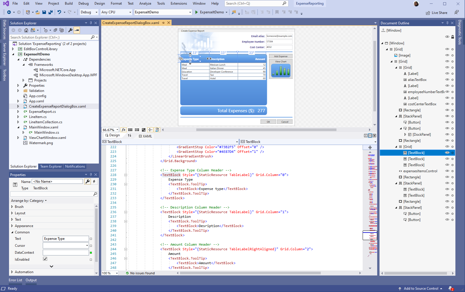 WPF .NET Core XAML Designer