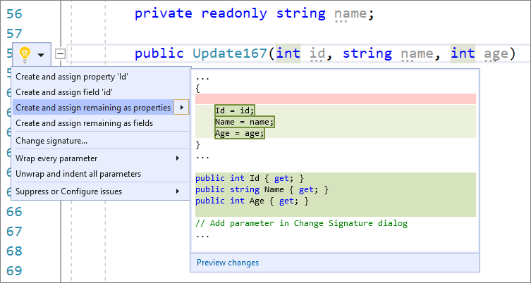 Create and Assign Remaining Properties