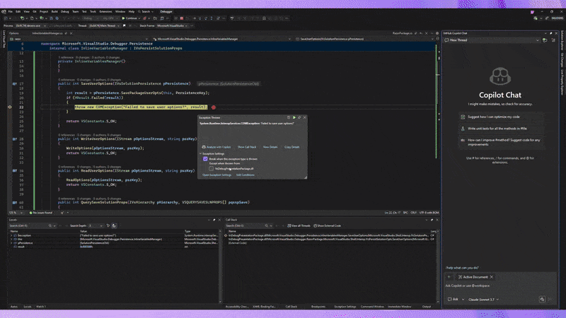 Exception analysis with repository context video demonstration