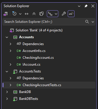 Screenshot of the MyBank solution.