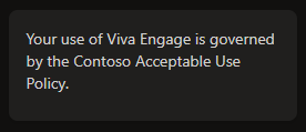 Screen shot of the usage policy that appears on the right sidebar.