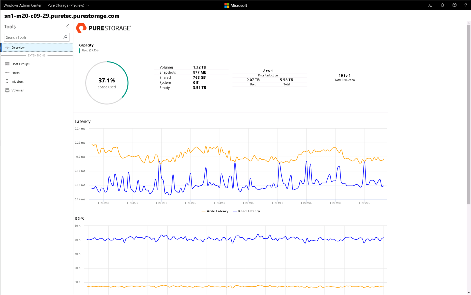 Pure Storage extension