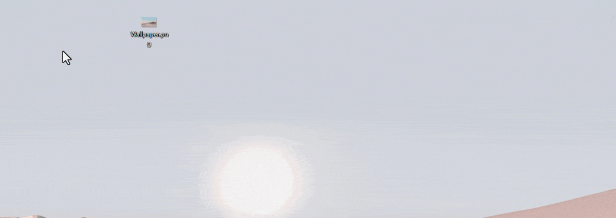 An animated GIF demo of PowerToys Image Resizer utility showing bulk image resizing process in Windows File Explorer.