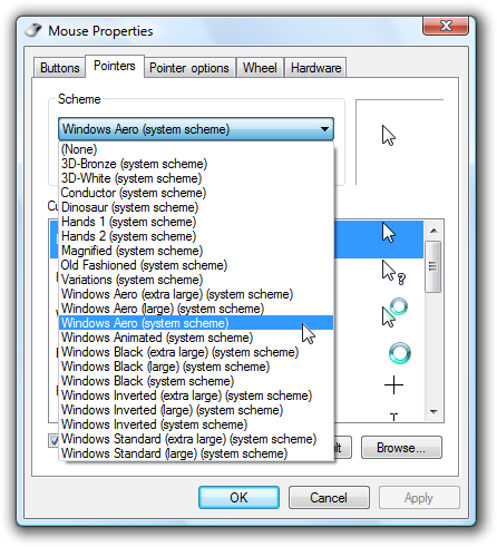 screen shot of list sized to avoid a scrollbar