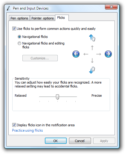 screen shot of property sheet and help link