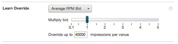 The diagram illustrates how you override the learn bid amounts.