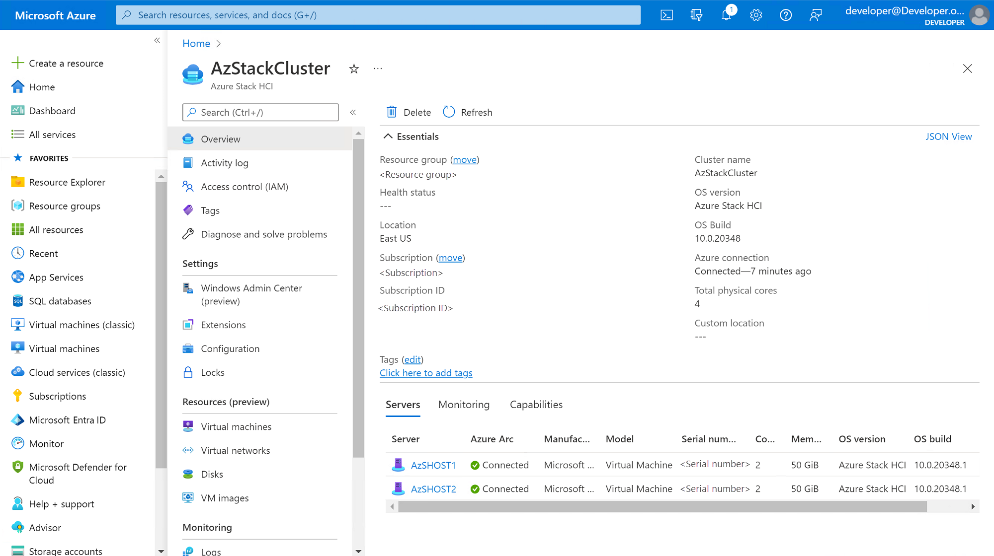 Azure aboneliğini, kaynak grubunu ve bölge seçimlerini onaylama